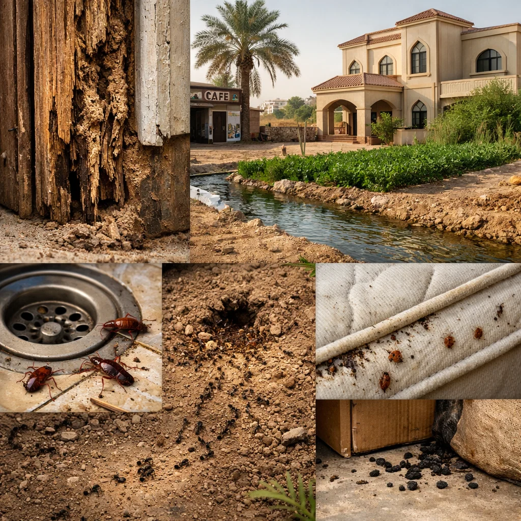 Common pest problems in Al Ain influenced by desert climate and nearby agricultural areas