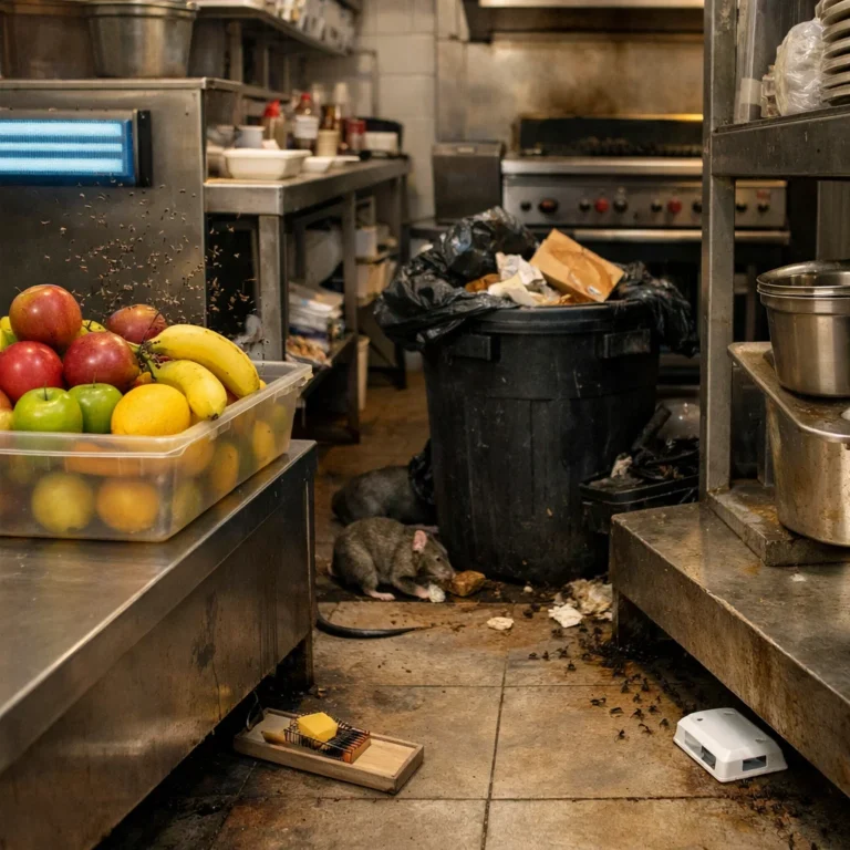 Common pests in a restaurant setting that require professional pest control for food safety