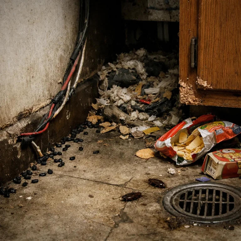 Common rodent activity and pest damage that require professional rodent and pest control services