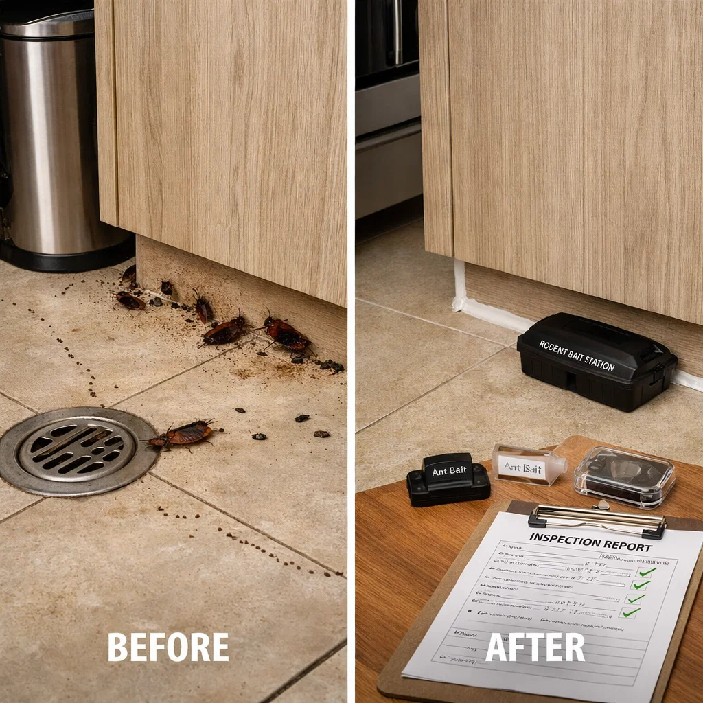 Comparing unresolved pest problems with a more structured professional pest control approach