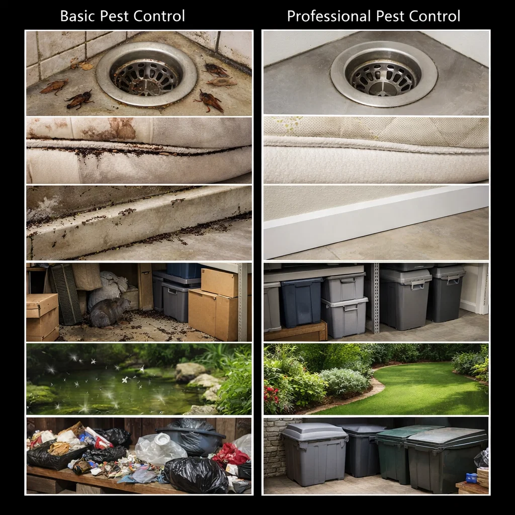 Comparison of pest control service quality and effectiveness across Dubai homes and businesses