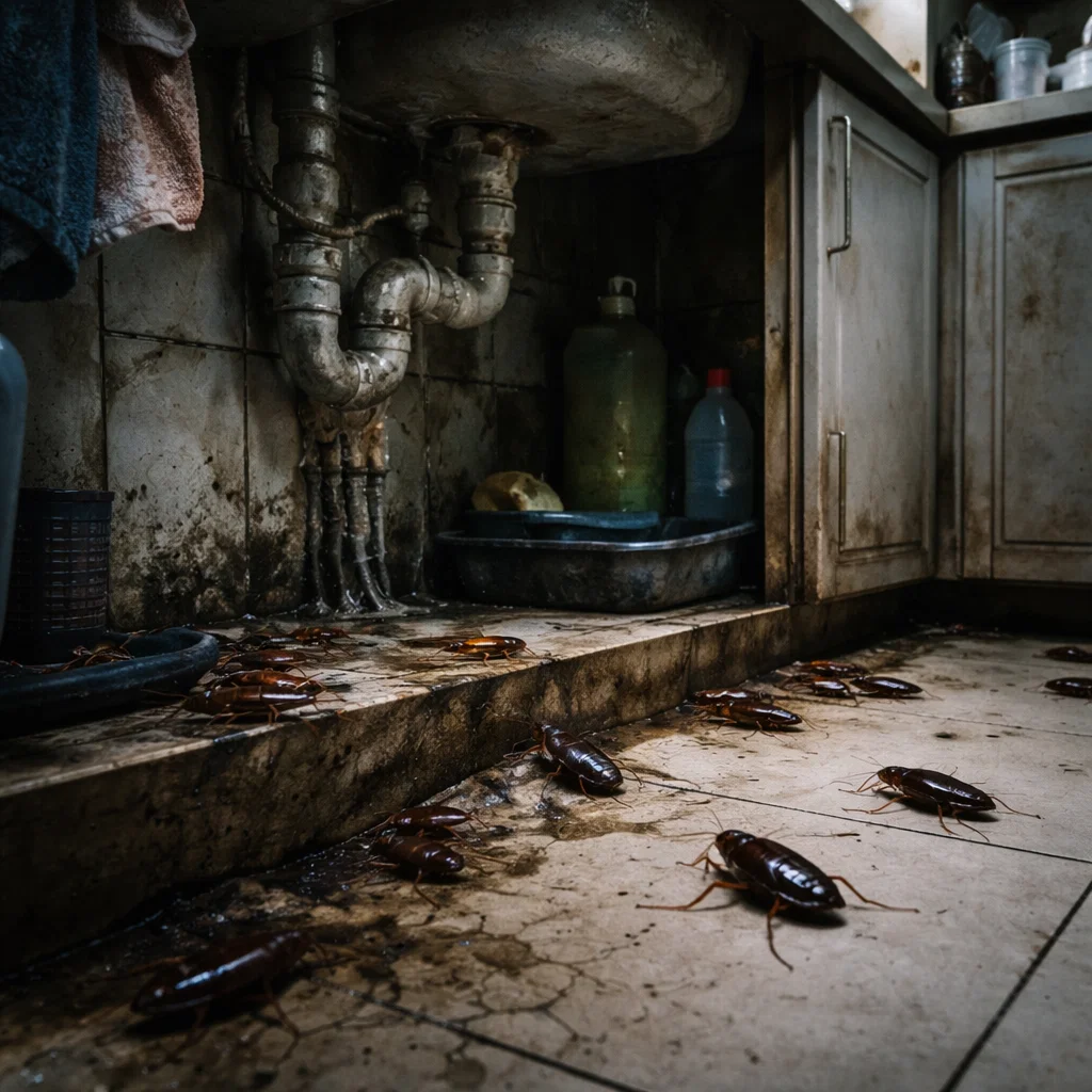 Realistic indoor pest infestation that often triggers people to compare pest control companies