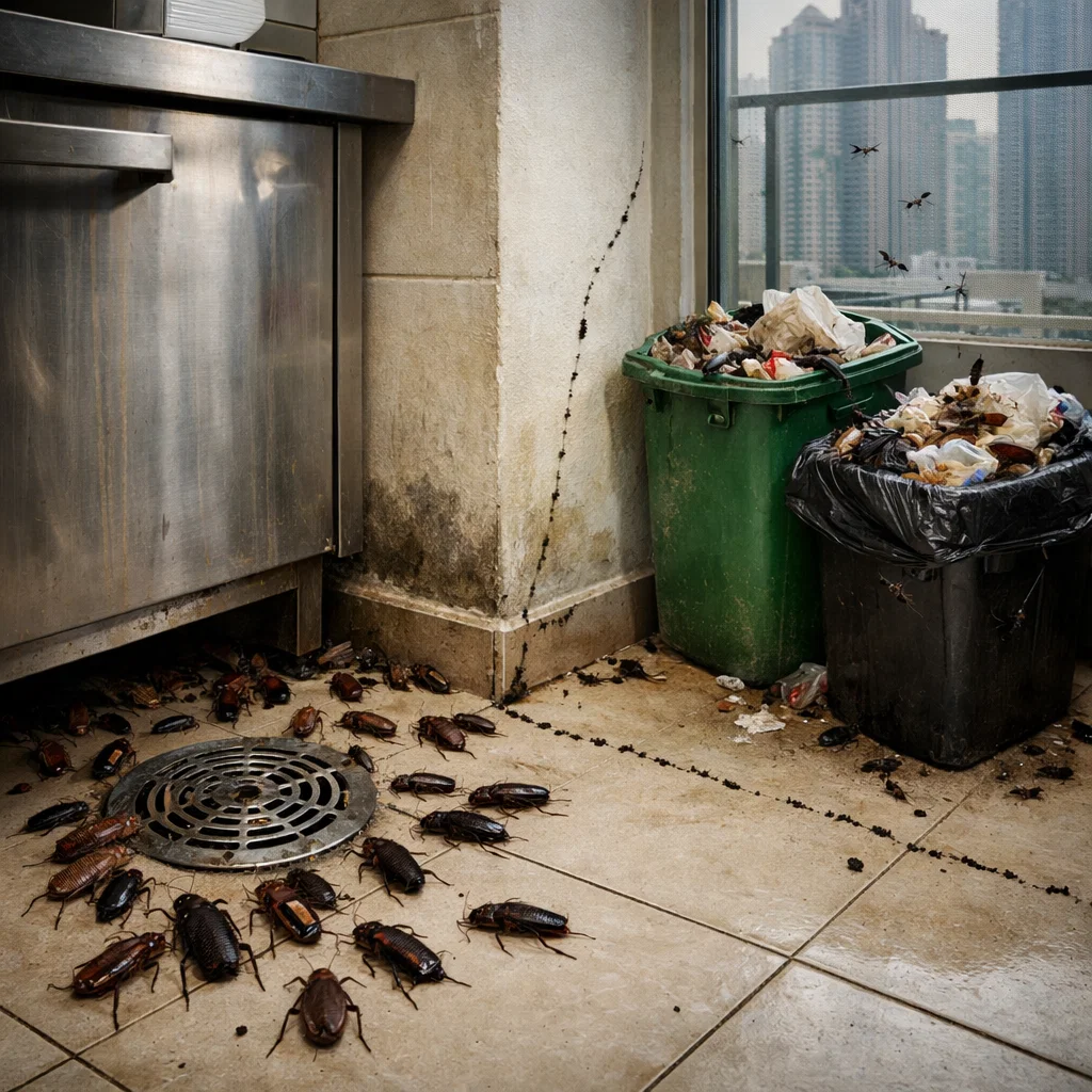 Realistic pest infestation conditions that require professional pest control intervention