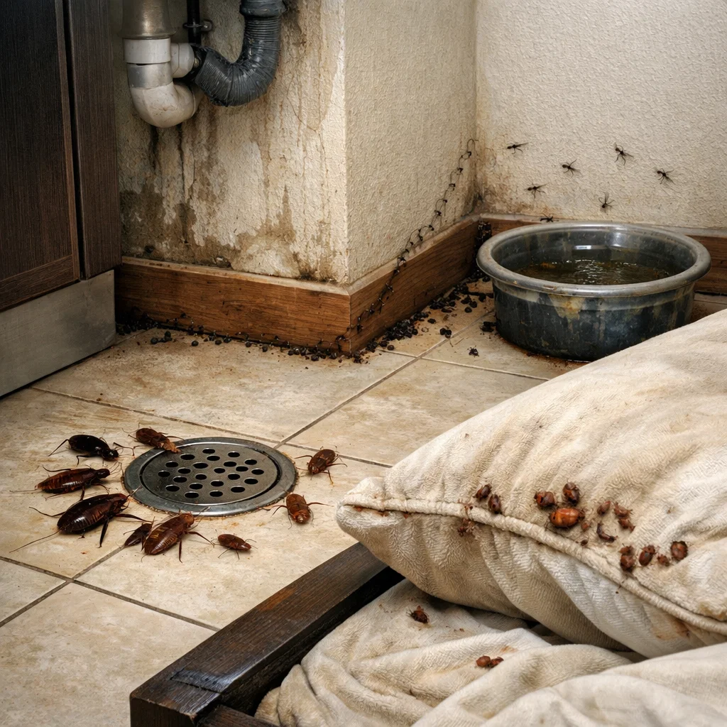 Typical pest issues in Discovery Gardens apartments requiring professional pest control intervention