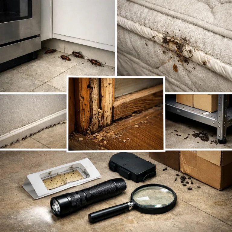 Careful pest inspection and identification performed by a pest control expert