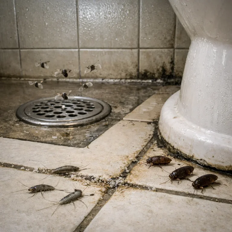 Common bathroom pests caused by humidity hidden moisture and poor ventilation