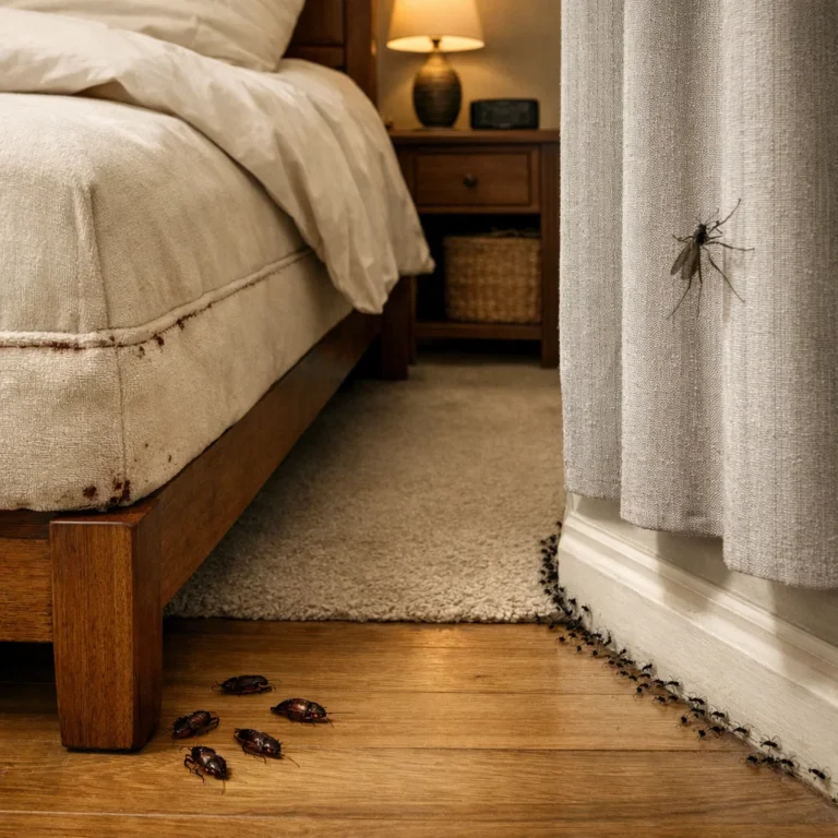 Common pest problems found inside sleeping rooms and living spaces