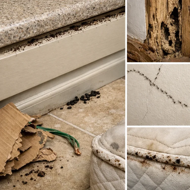 Common visual signs used to identify pest infestations before eradication