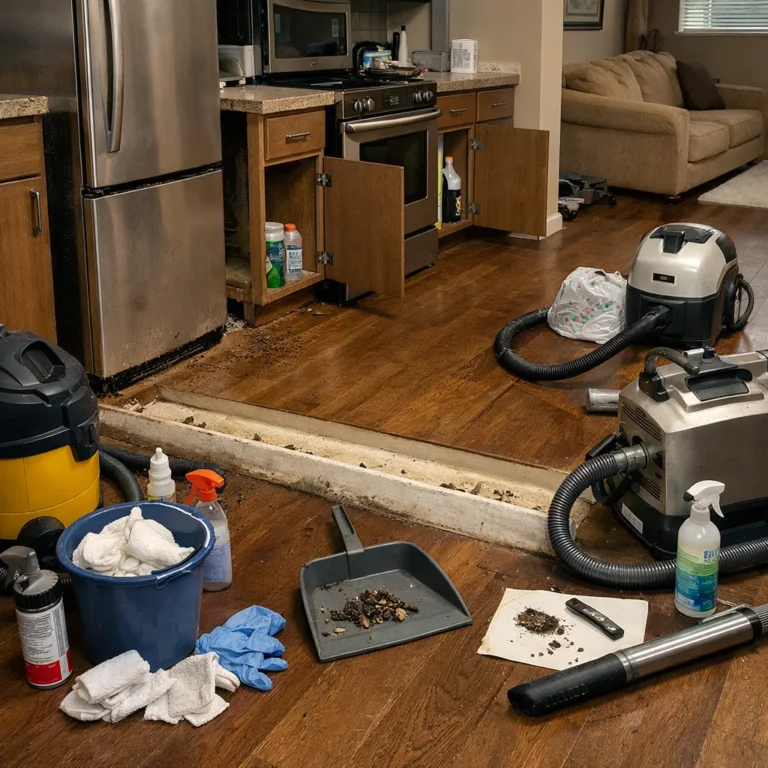 Deep cleaning and sanitation process after a pest infestation to restore safety and comfort