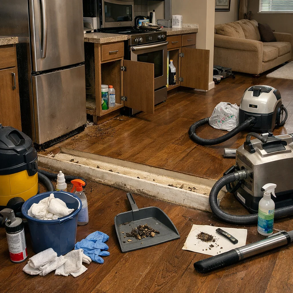 Deep cleaning and sanitation process after a pest infestation to restore safety and comfort