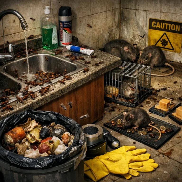 Emergency pest control services addressing an urgent pest problem in a Sharjah apartment