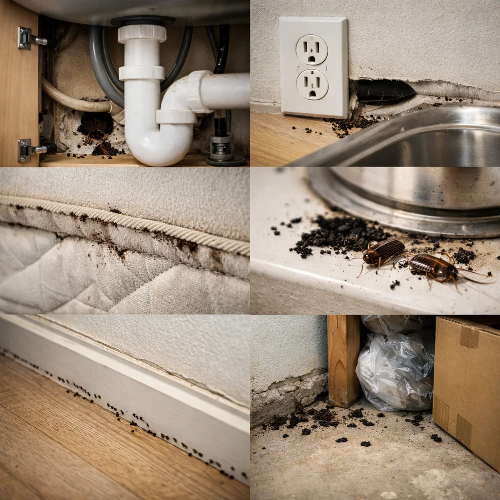 Hidden pest pathways commonly checked during a professional apartment inspection