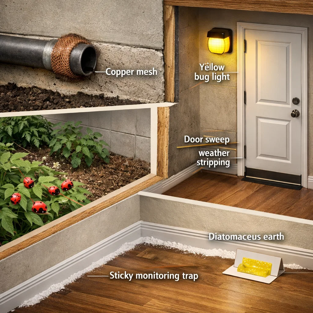 Modern pest control techniques using inspection exclusion natural control and monitoring