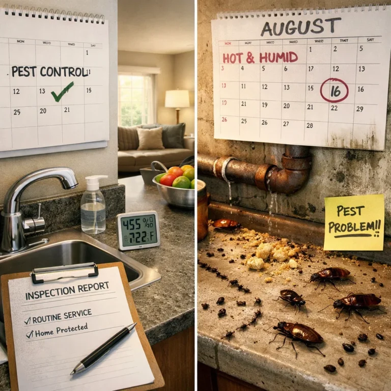 Pest control frequency depends on pest type environment and infestation level