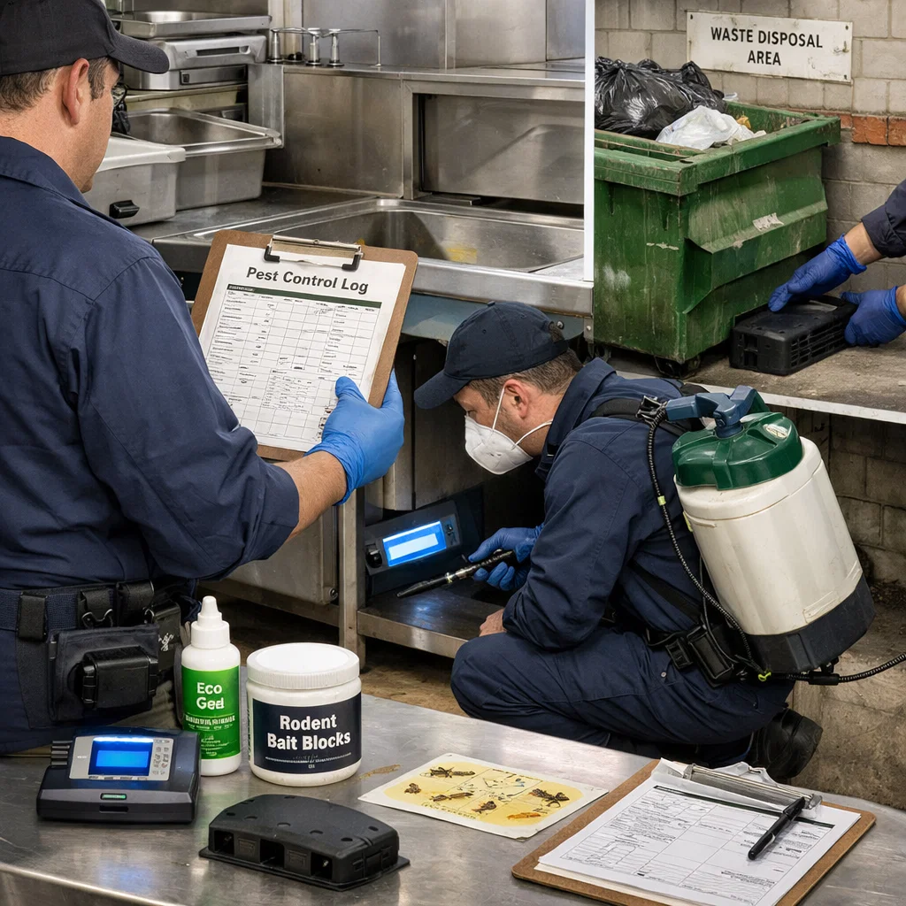 Professional pest management in commercial spaces focusing on eco-friendly treatments and regulatory compliance