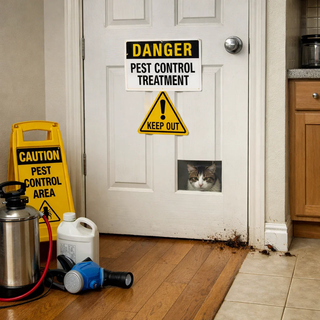 Safe pest control planning in homes with cats requires isolation proper methods and careful aftercare