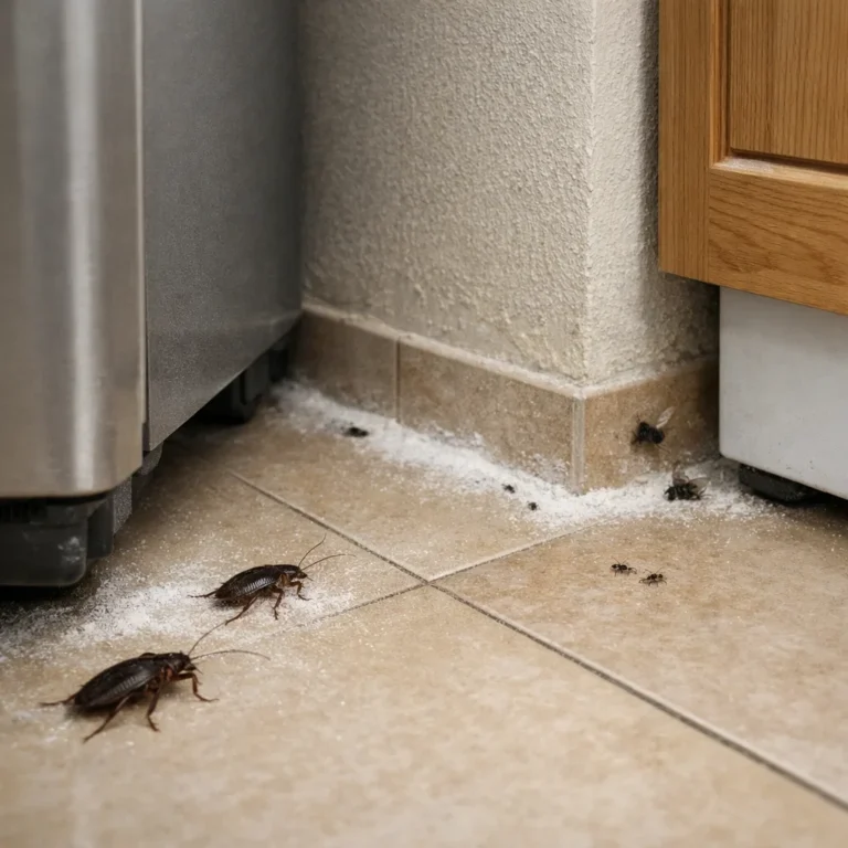Using pest control powder to manage pests like cockroaches, ants, and flies naturally and effectively