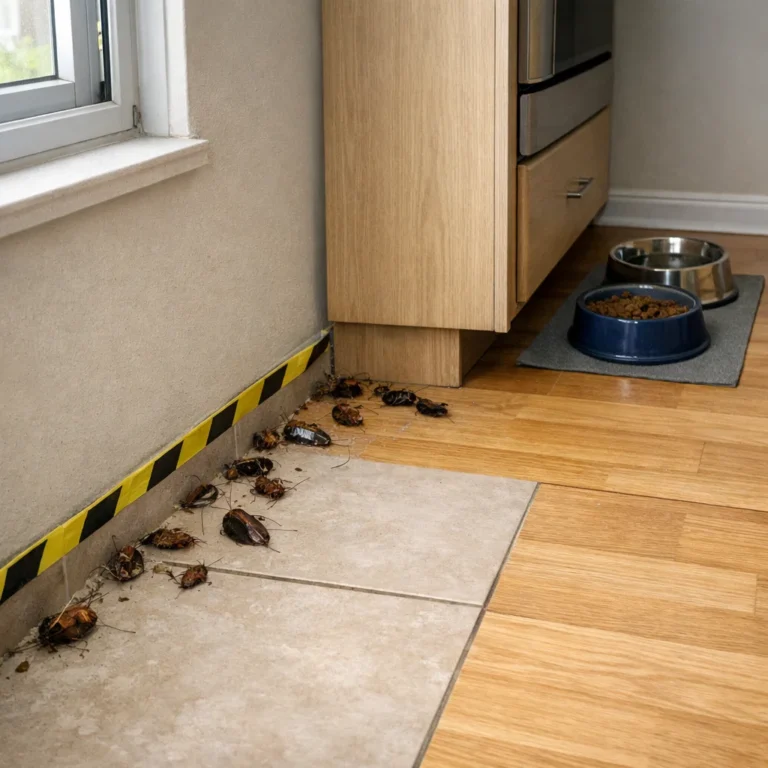 What pest activity looks like during pest control time after professional treatment